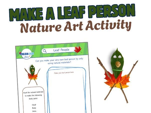 Outdoor Leaf Art Activity: Leaf People