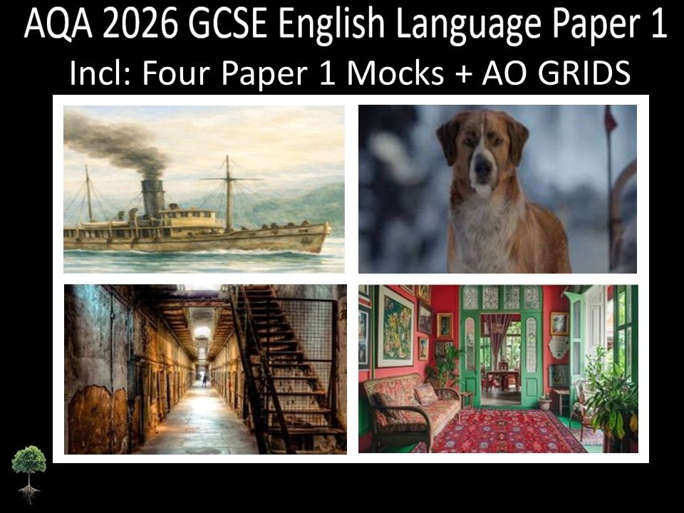 Four AQA 2026 GCSE English Language Paper 1 Mocks | AO Grids