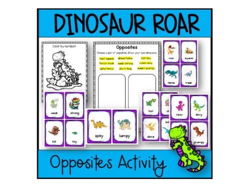 Dinosaur Roar Activities - Opposites