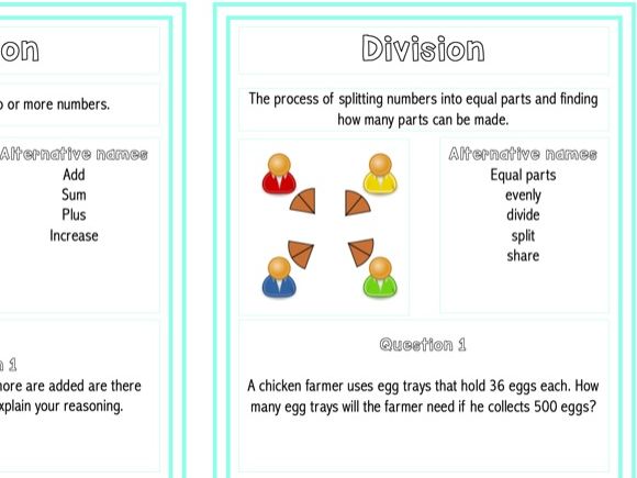 Mathematical language cards