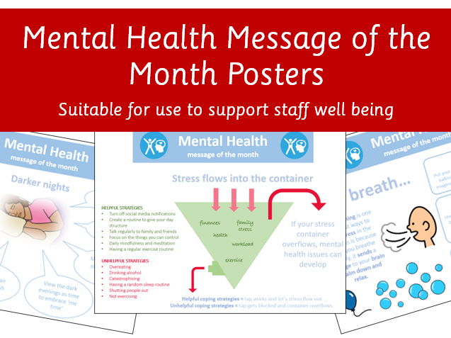 Mental Health Message of the Month Posters