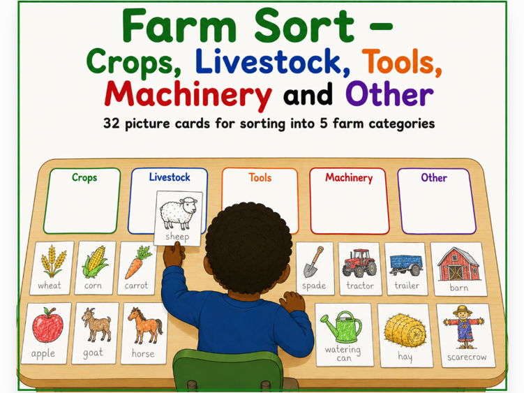 Farm Sort - Activity Cards
