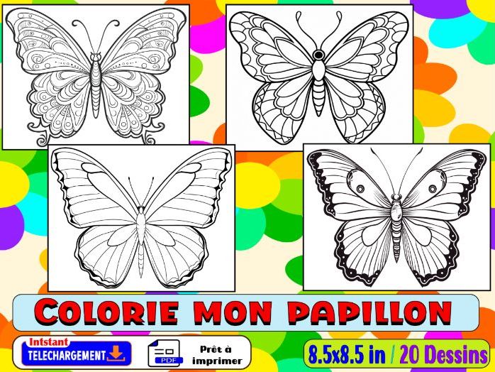 Colorie mon papillon