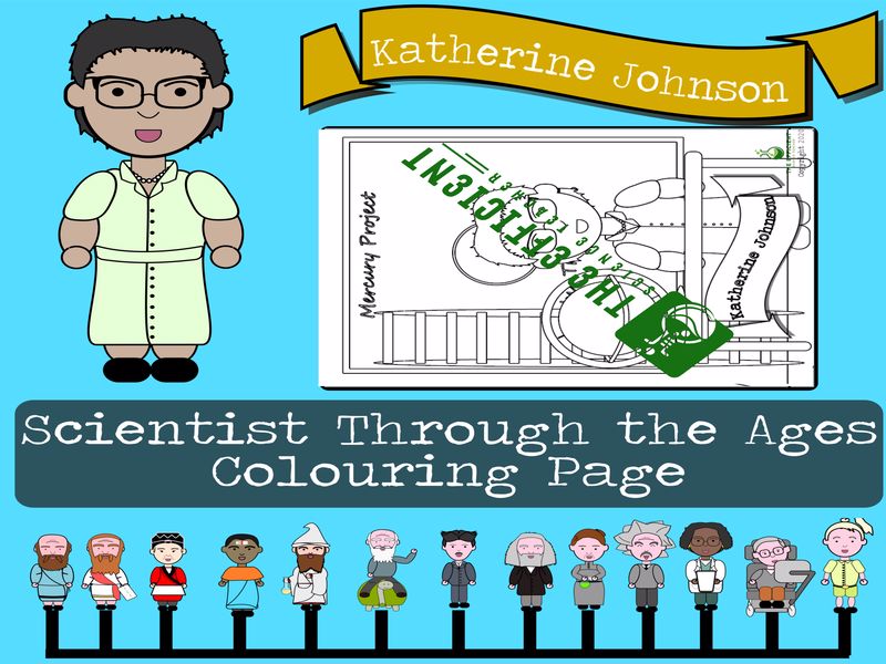 Katherine Johnson Scientists Throughout The Ages Colouring Page 