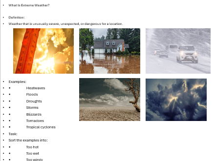 KS3 Weather: Extreme Weather