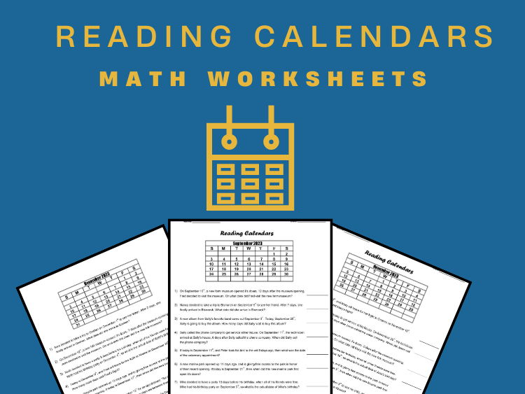 Reading Calendars Word Problems Worksheets | Time and Date Math Practice Life Skills KS2 / Year 4–6