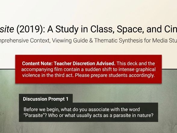 Parasite (2019) Film Study Bundle | Senior/Years 11–12 | Class Satire & Social