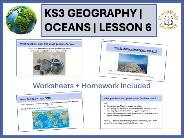 Plastic Pollution in the Oceans (KS3 Geography Lesson 6)
