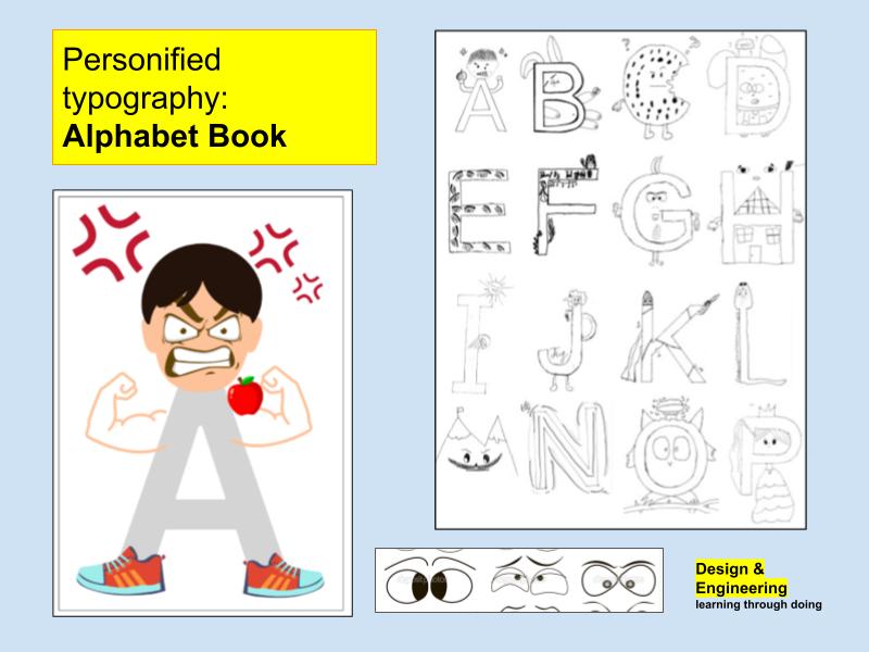 Design personified alphabet book Project