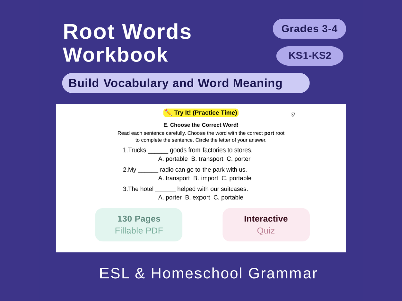 Root Words: US English (K1-2)