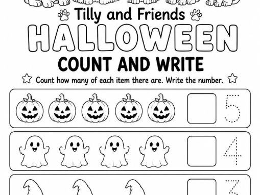 Tilly and friends count and write