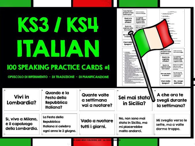 ITALIAN SPEAKING PRACTICE CARDS #1
