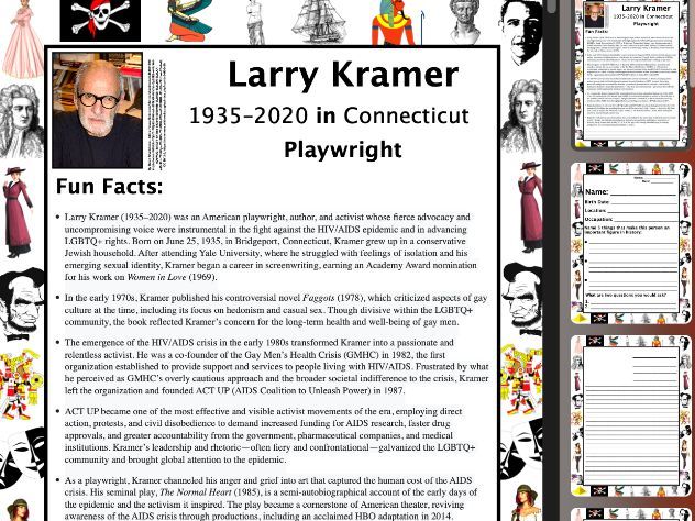 Larry Kramer PACKET & ACTIVITIES, Important Historical Figures Series