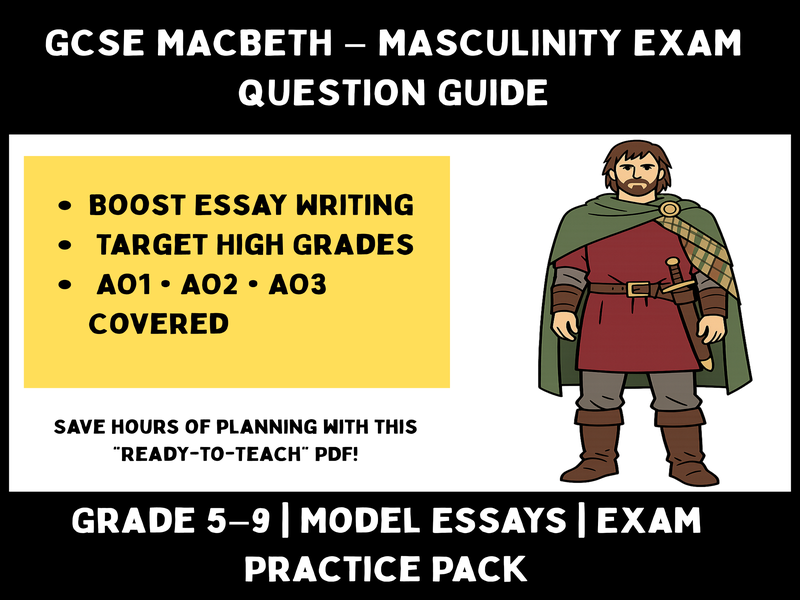 GCSE Macbeth Masculinity Revision Guide | Grade 5–9 Model Answers, Essay Plans & Key Quotes