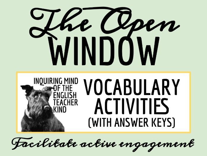 "The Open Window" by Saki Vocabulary Activities