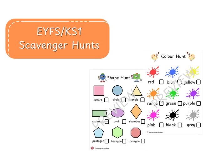 5 EYFS/KS1 Scavenger Hunts