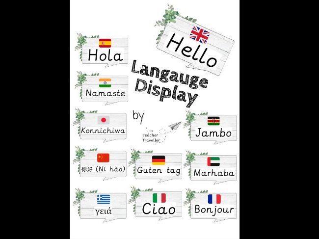 Languages Speech Bubble Display