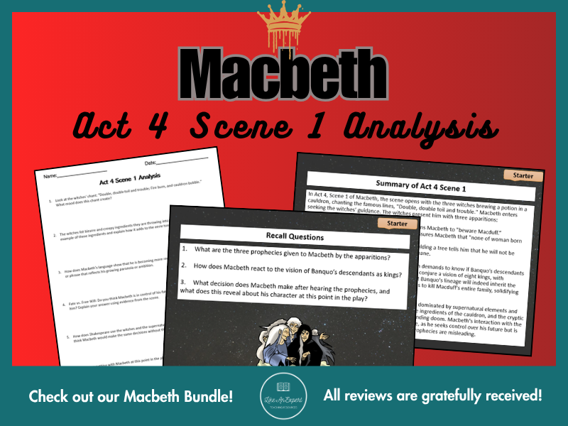 Macbeth Act 4 Scene 1: Analysis Lesson
