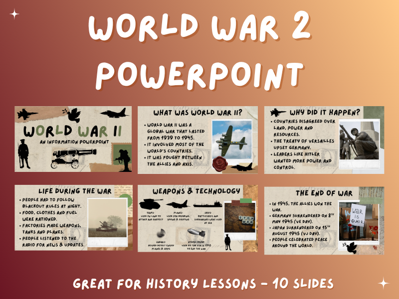 World War 2 Primary School PowerPoint | WWII History Lesson