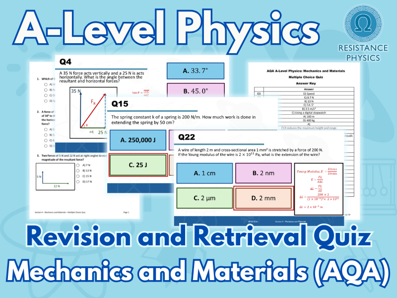 A-Level Physics - Mechanics and Materials Revision Quiz