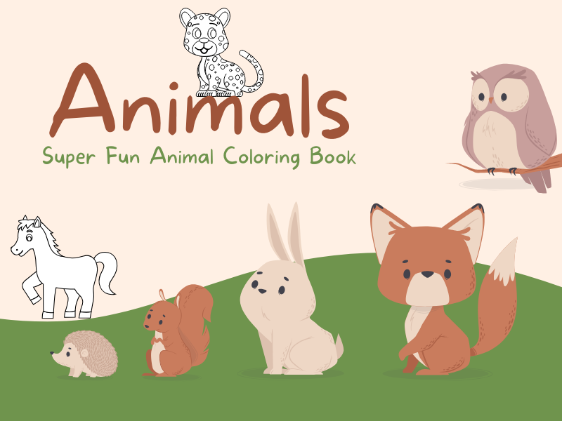 Super Fun Animal Coloring Book