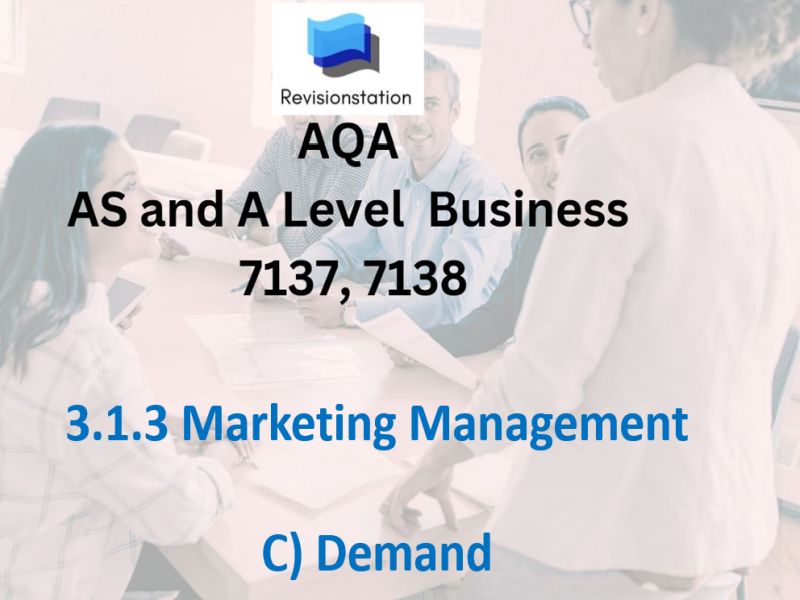 AQA A LEVEL BUSINESS 7137 / 7138 SPEC 3.1.3 C DEMAND
