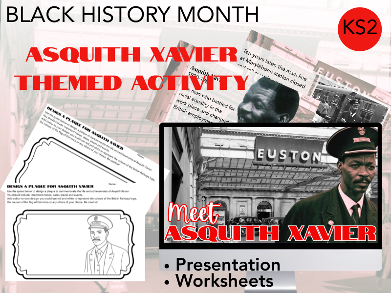 Black History Month- Asquith Xavier- Art /English activity