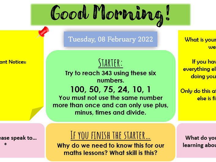 Morning Starters Slides With Activities Teaching Resources