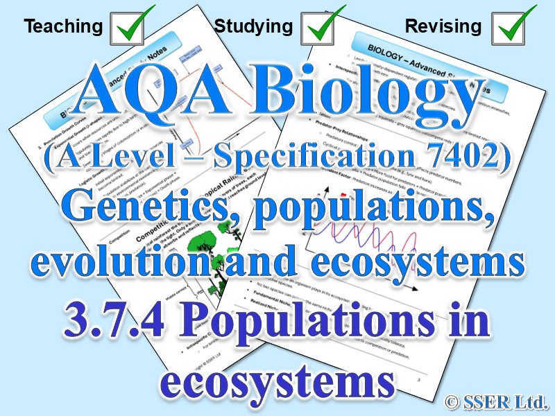 BIOA_AQA Topic Notes: 3.7.4 Populations in ecosystems