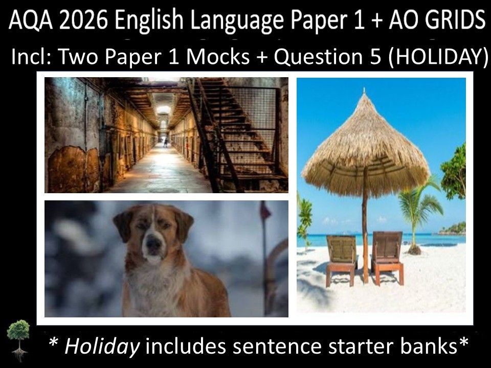 Two AQA 2026 English Language Paper 1 | AO GRIDS + Q5 (HOLIDAY)