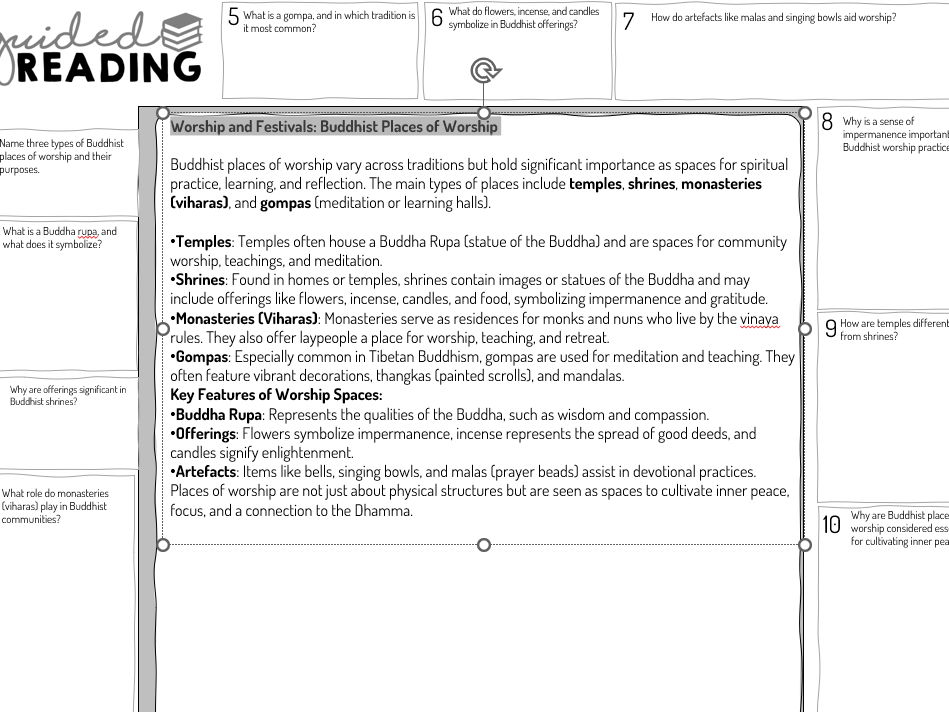 Buddhist Practices: Worship and Festivals: Buddhist Places of Worship