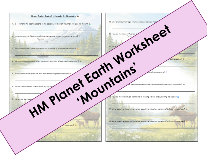Planet Earth S1: Ep2 Worksheet