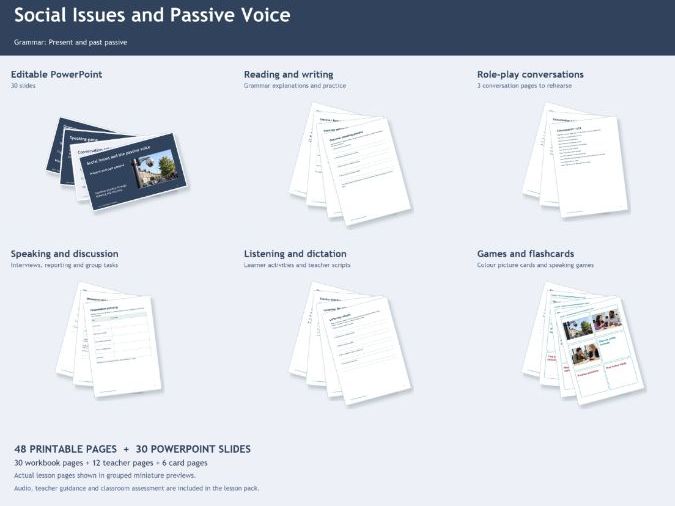 ESOL EAL Social Issues And Passive Voice