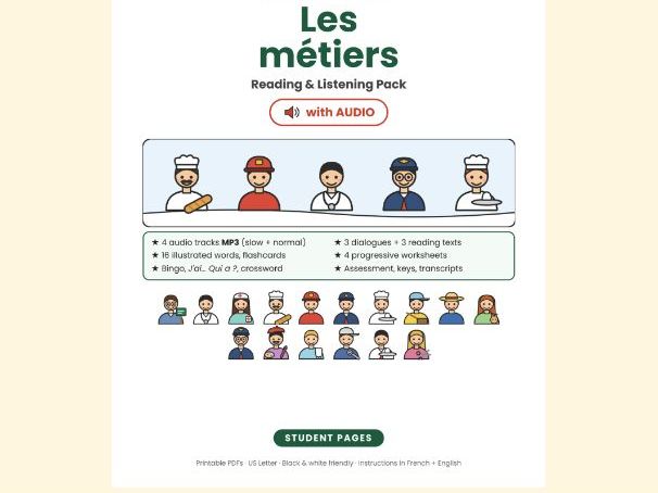 French Jobs Pack A1 | Les métiers