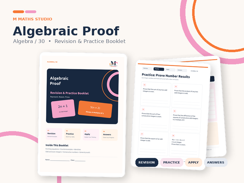 Algebraic Proof | Revision Booklet