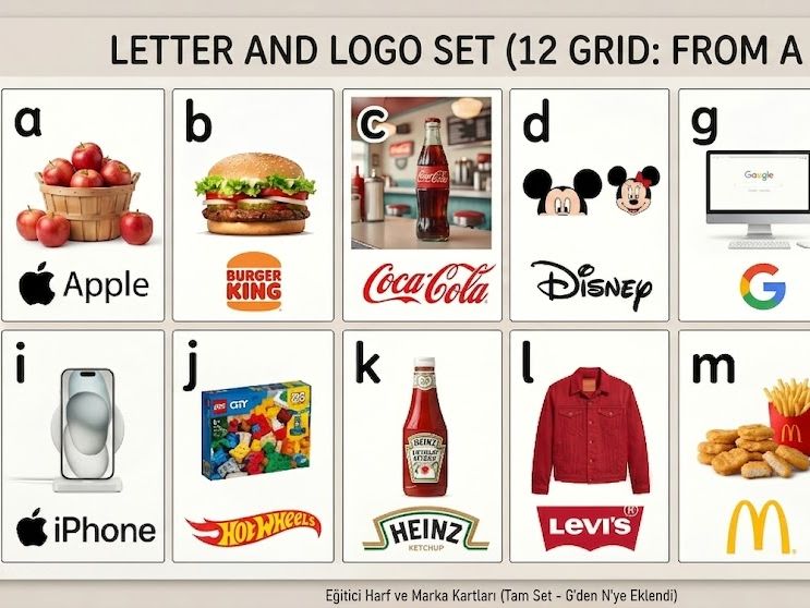 Environmental Print Alphabet Sound Chart | Classroom Poster & Logo Alphabet