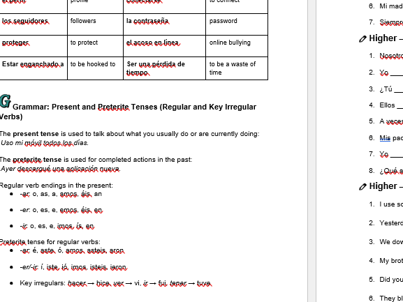 Spanish GCSE Workbook + Answers (new from 2024) - PART 1 of 4