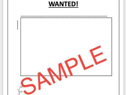 "WANTED" Poster Template - Kinetic Letters