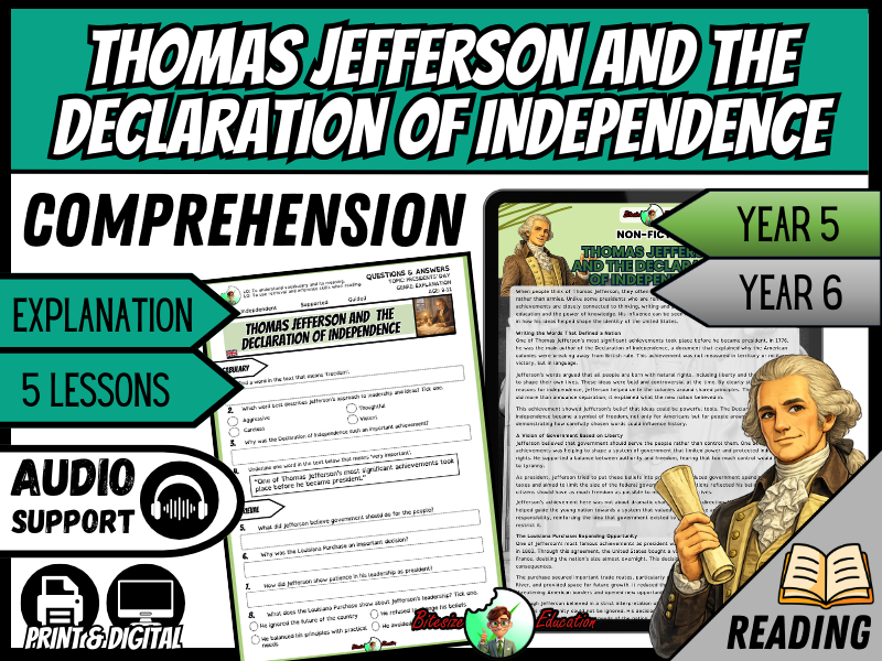 Thomas Jefferson | Reading Comprehension | Year 5&6