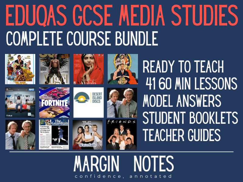 Eduqas Eduqas GCSE Media Studies: COMPLETE course bundle - 10 set product units, 41 lessons