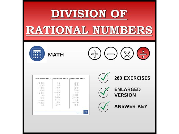 Division of Rational Numbers | Printable Worksheet
