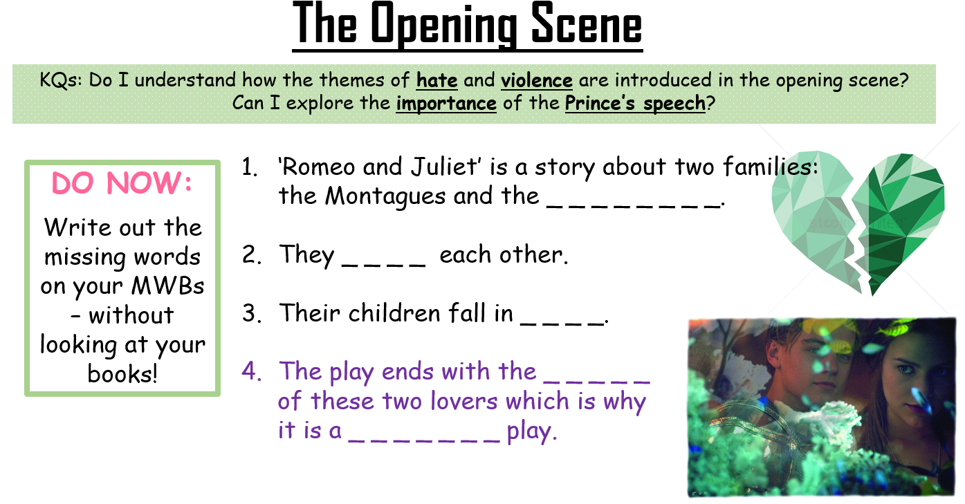 Year 8 Act 1 Scene 1: The Opening Scene of 'Romeo and Juliet ...