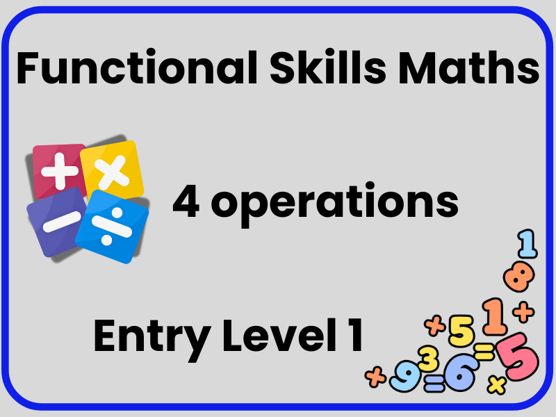 Entry 1 Maths 4 Operations Revision Sheet