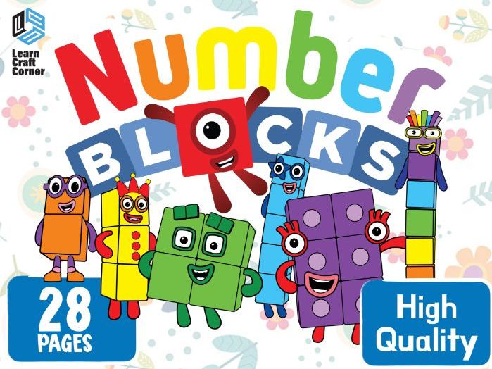 Number Colouring Book – 28 Printable Number-Themed Colouring Pages