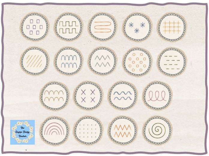 Mark Making Patterns Activity Discs (Natural Theme)