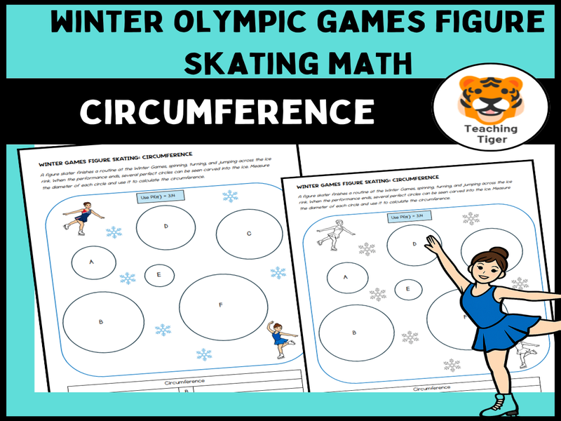 Winter Olympics Maths Worksheet: Circumference of Circles