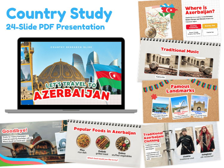 Azerbaijan Country Study | Geography & Culture 24-Slide PDF Presentation