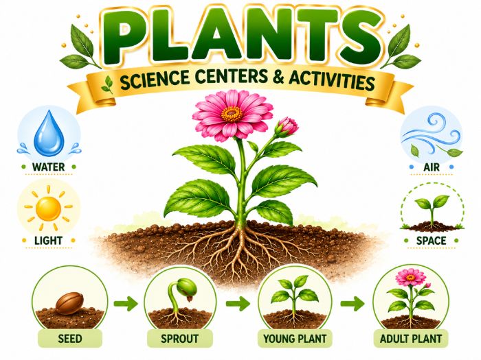 Plants Science Centers & Activities | Parts of a Plant, Plant Needs & Life Cycle | Kindergarten–2nd