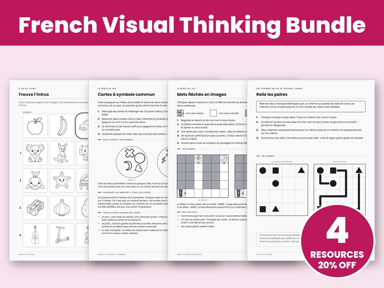 French Visual Thinking Bundle