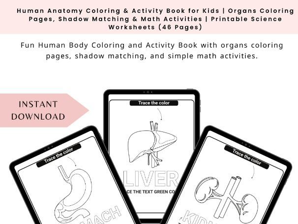 Human Anatomy Coloring & Activity Book for Kids